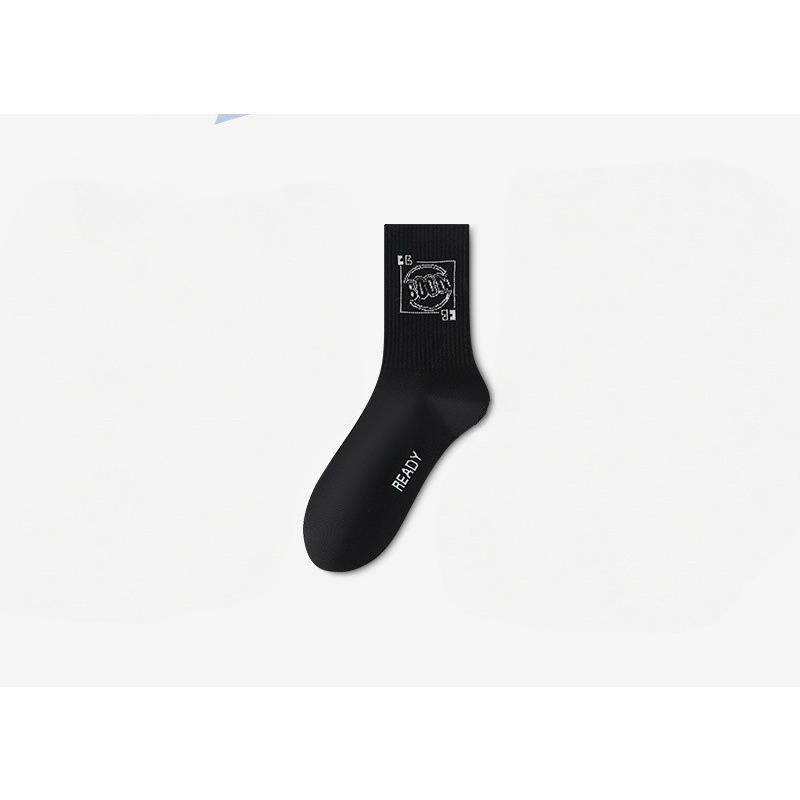 Boneless Socks for Men - Pure Cotton Long-tube Style - Fall/Winter Sports Basketball - Anti-odor and Moisture-absorbing - Sweat-proof - All-cotton