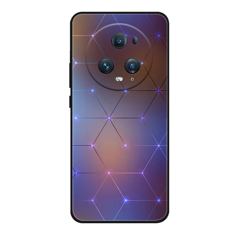 Funda For Honor Magic 5 Pro Phone Case Cute Cartoon Cat Black Silicone Soft Back Cover Case For Honor Magic5 Pro Case PGT-AN10