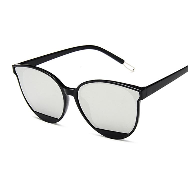 New Retro Sexy Mirror Sunglasses Woman Brand Designer Luxury Vintage Cat Eye Black Sun Glasses Female Ladies Uv400
