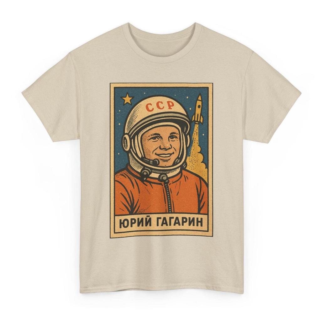 Yuri Gagarin T-Shirt: Retro Comic Space Hero Tee
