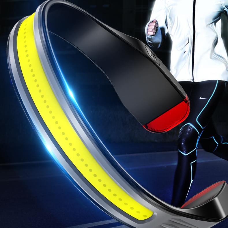 COB LED HeadLamp Type-C USB Rechargeable Headlight Multifunction Light Portable Head Flashlight Lamp Tail White Lamp; Red light