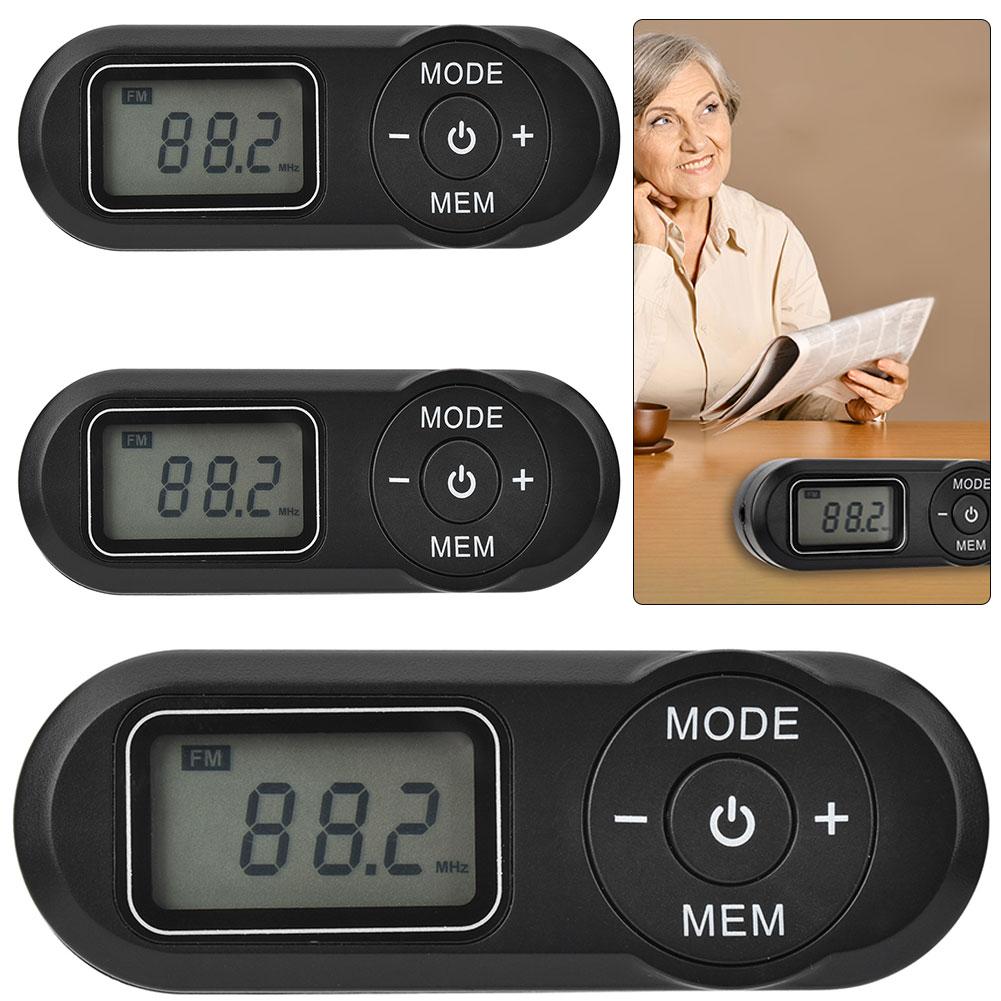 

C# 3Pcs LCD Digital Display Mini Pocket Radio Retro Rechargeable FM Player Recei