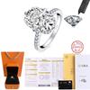 New Silver 925 Oval Real Moissanite Rings D Color Vvs1 8ct Women Wedding Luxury Diamond Rings Jewelry