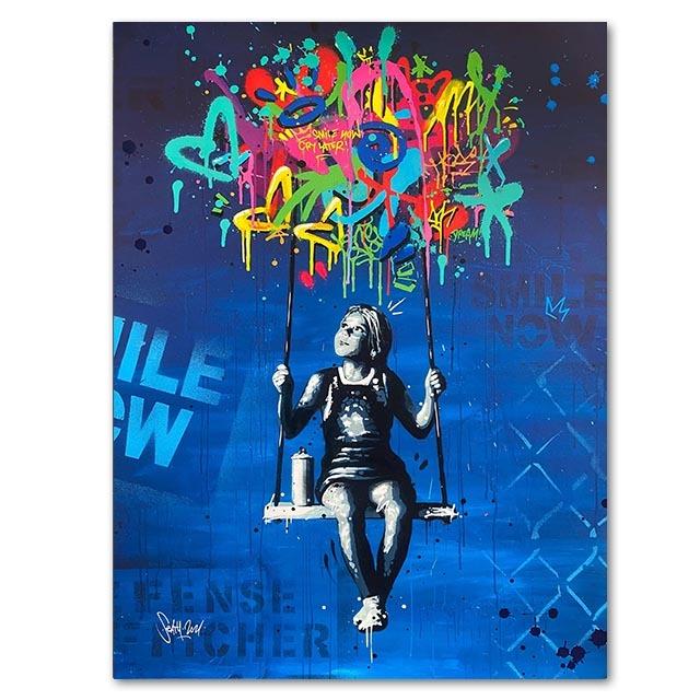 

Бэнкси Холст Плакат Мальчик Воздушный Шар Украшение Картина Граффити Холст Картина Настенное Украшение Дома 21cm×30cm NoFrame