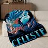 Игровое одеяло C-Celeste, мягкое, теплое, фланелевое, многоцелевое, для кровати, дивана, офиса, одеяло для сна в кондиционируемом помещении