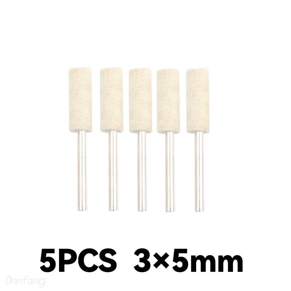 10Pcs/5Pcs Wool Felt Mounted Polishing Buffing Wheel OD 3-10mm Grinding Head for Dremel Drill Rotary Tool 3mm Shank