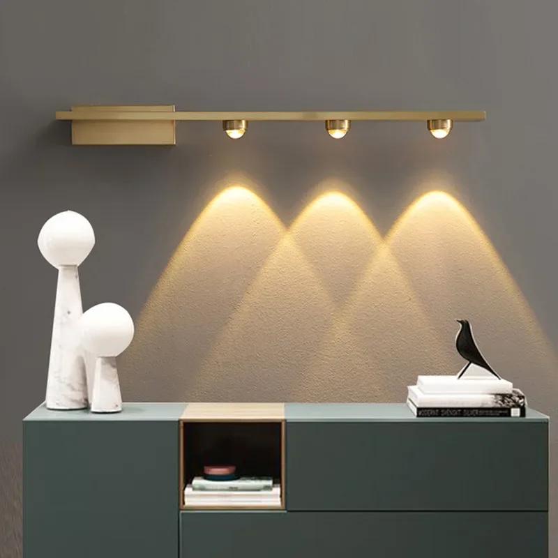 All Copper Wall Lamp Modern Bedside Reading Indoor Nordic Led Scone Wall Lamp Living Room Indoor Bedroom Lamp