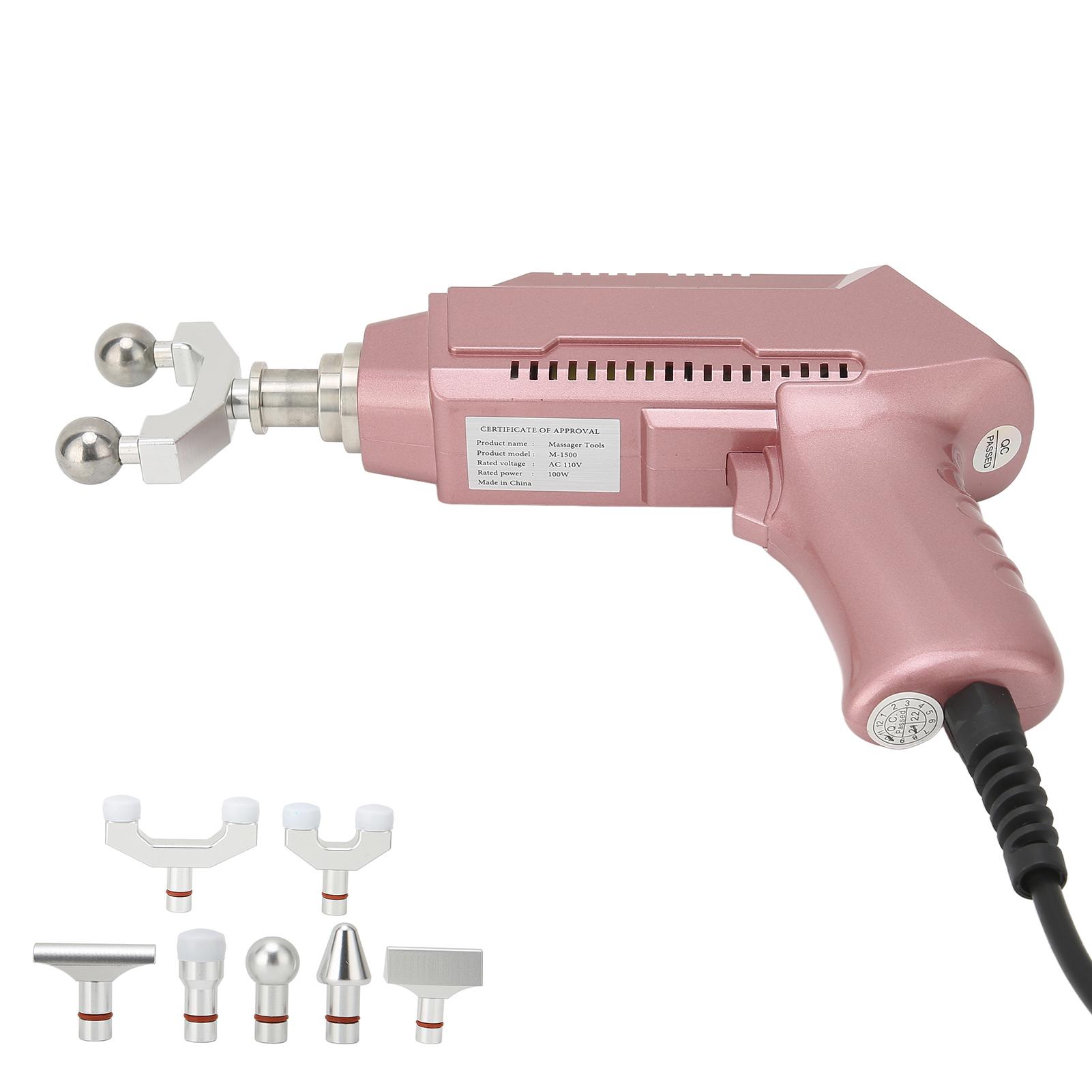 

Электрический позвоночник Хиропрактик 30 передач Ручной инструмент для хиропрактической коррекции с 8 сменными головками EU Plug