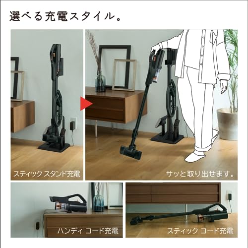 Cyclone Stick Cleaner Rechargeable Self-propelled Power Brush Type Satin Black [Vacuum Cleaner] Hitachi PV-BH900SL-K