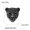 Rhinestone Tiger Head Brooches for Women Unisex Pearl Bear Pins Wolf Lapel Pins Banquet Party Backpack Gifts Jewelry Accessories