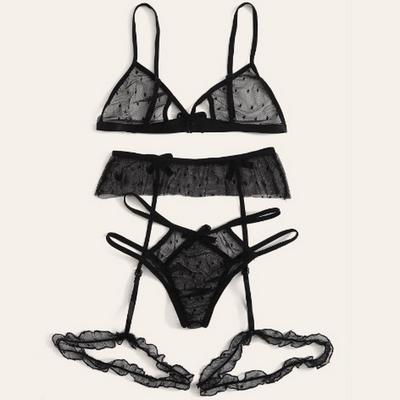 3Pcs/Set Porn Babydoll Lingerie Sexy Hot Erotic Open Crotch Underwear Sexy Lingerie Sleepwear G-string+Bra Set Sexy Costumes