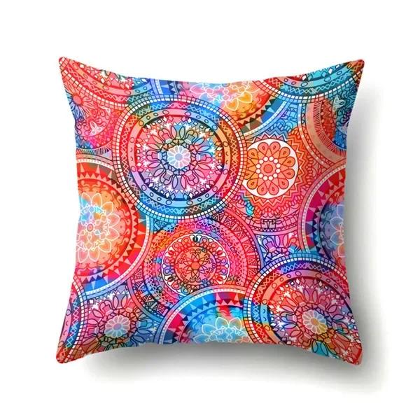Colorful Exotic Style Abstract Geometric Bohemian Decorative Cushion Cover Square Geometry Pillowcase Home Decor Pillows Cover
