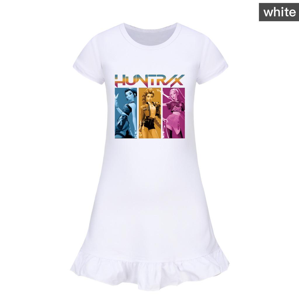 Hunters Demon Kpop Girl Sleep Dress With Ruffle Skirt For Kids Lounge Sleep And