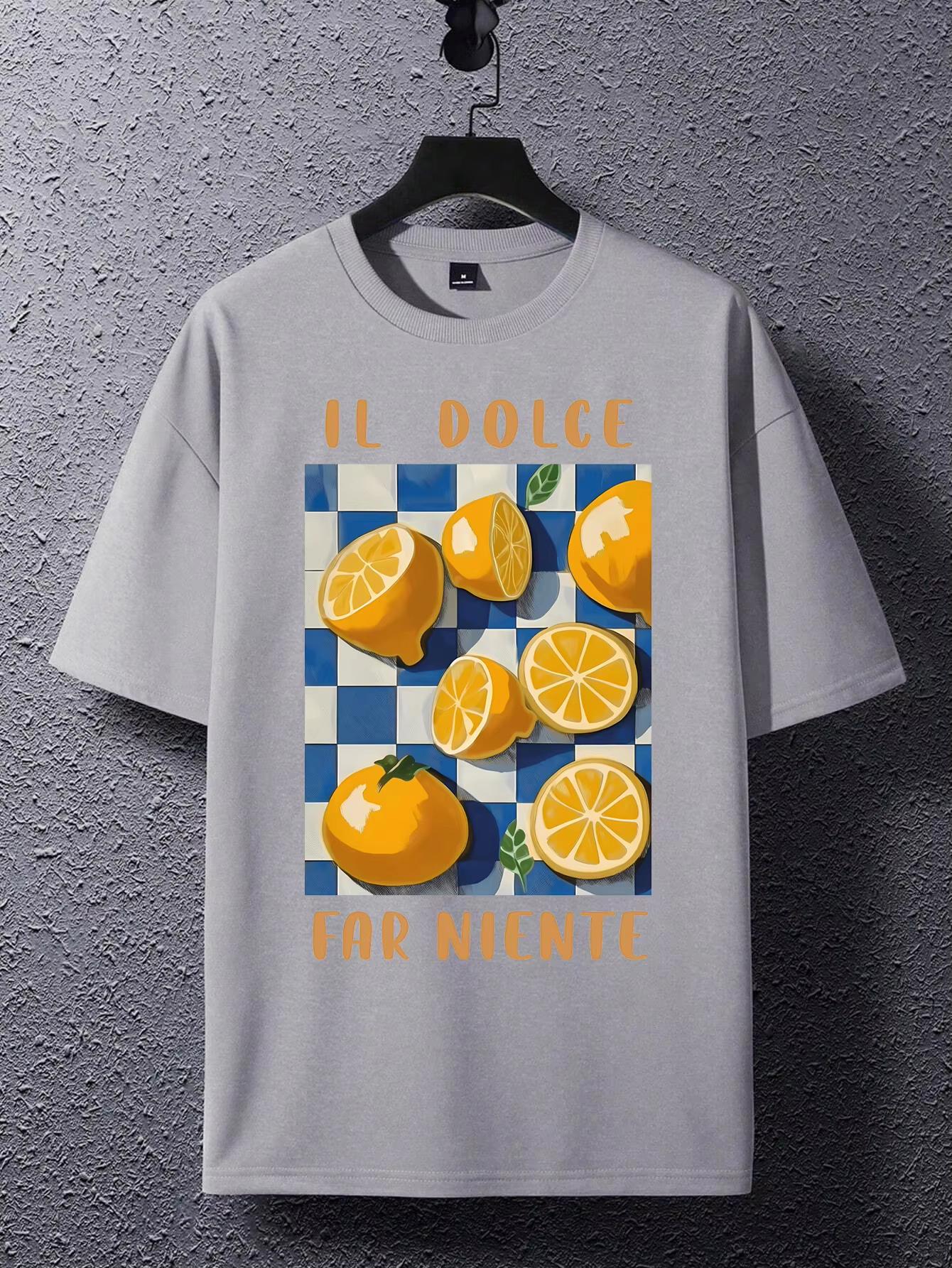 

Il Dolce farniente Lemon Trend Ropa de verano camiseta estampada camiseta casual de hip hop S