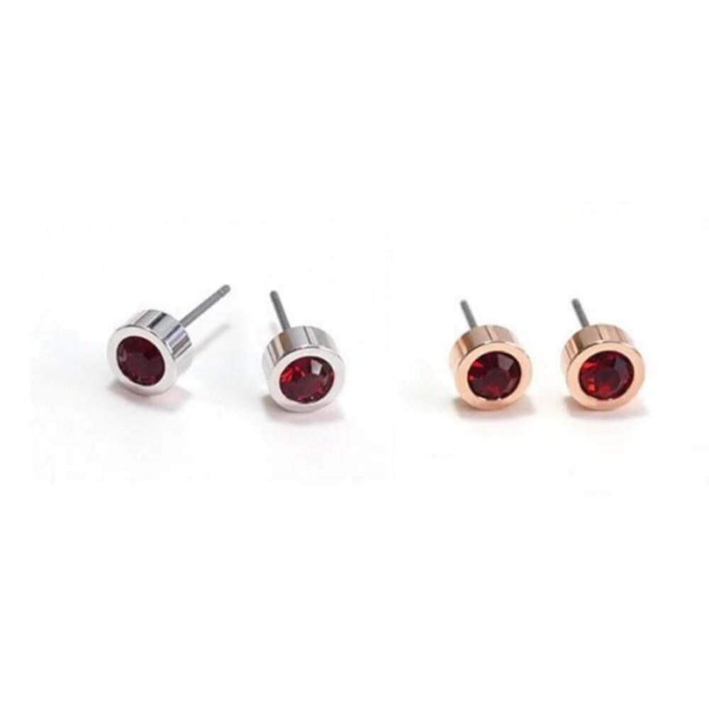 Women's Petite Siam Red Crystal Earrings (15957028)