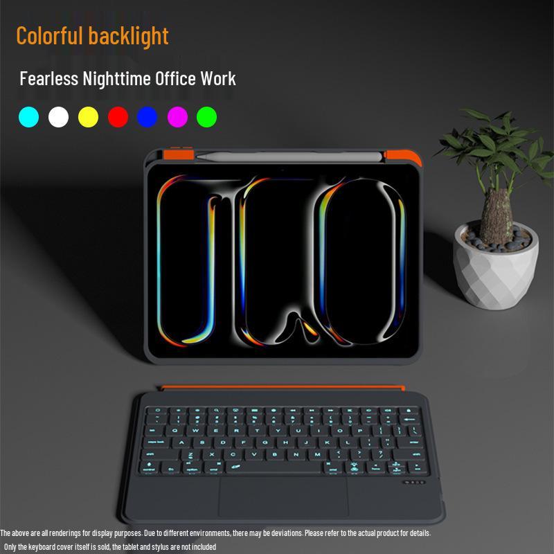 

iPad 11 Magic Keyboard Bluetooth Case 2025: 360° Rotating Stand for iPad 10 IPAD PRO 11 (M4) 2024 чорний