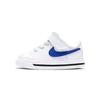 Nike Court Legacy Slip Resistant Abrasion Resistant Low Top Toddler Shoes White Blue Black Infant And Toddler DA5382-101