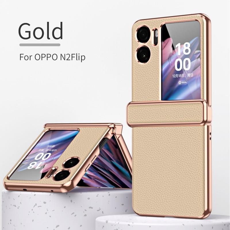 Magnetic Snap Case OPPO Find N2 Flip Leather-Feel Full Cover Shockproof Protective Shell With Anti-Fingerprint Design