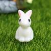 20/50 Pc Mini Rabbit Ornament Desktop Decor Tiny Bunny Decorations Rabbit Figure Resin Rabbit Cakes Toppers Car Dashboard Decor