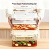 4L Plastic Augurkpot Met Persplaat Lekvrij Keuken Organizer Bak Voor Augurk Zuurkool Olijf En Kimchi Bewaarcontainer