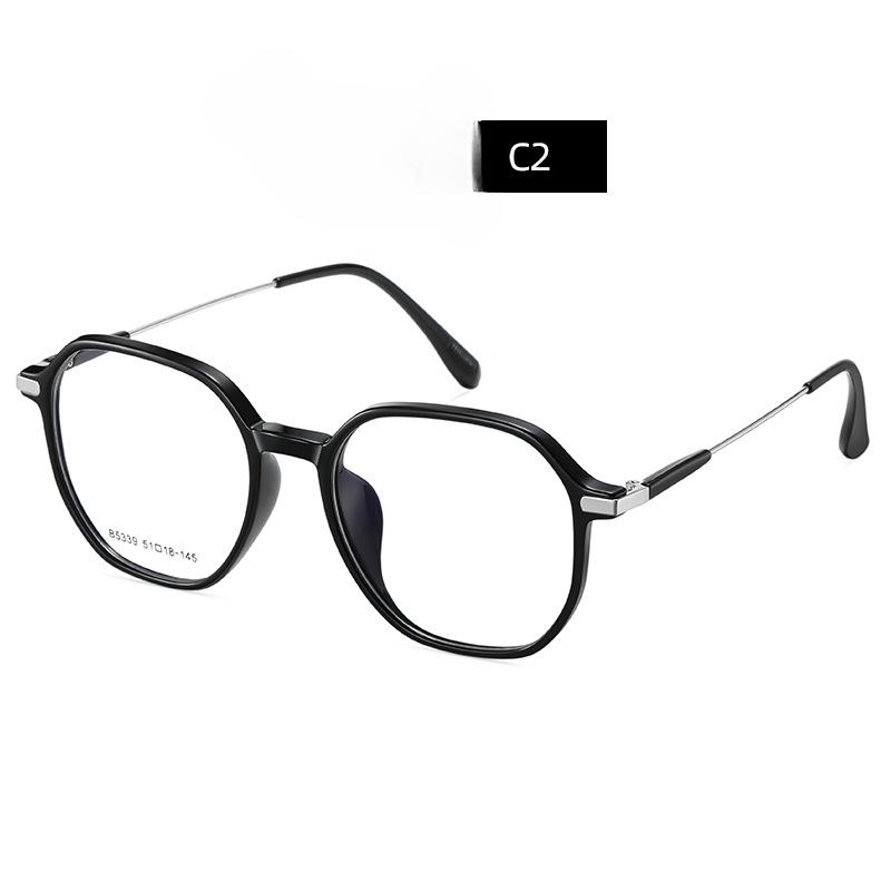 Classic Big Frame Repair Glasses TR90 Plain Metal Glasses for Men and Women with Glasses Tide