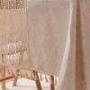 Linen Blending Jute Lace Curtains Road Pocket Shade Curtain Tassel for Kitchen Bedroom Living Room Bay Window Cabinet Curtain
