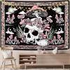 Vintage Skull Mushroom Tapestry, Bohemian Art Wall Hanging for Bedroom Studio Home Decor