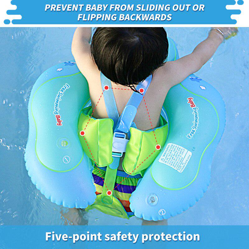 Sunscreen Swimming Ring Toddler Inflatable Float Pool Removable UPF 50+ UV Sun Protection Canopy