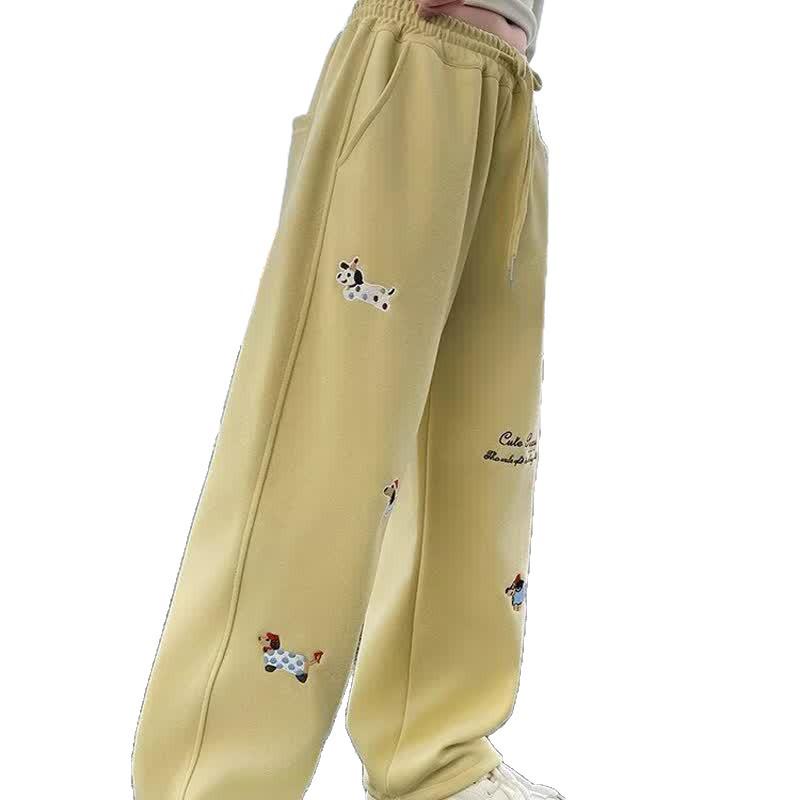 Dachshund Sweatpants for Middle School Girls, 2025 Spring/Autumn Casual Sports Pants