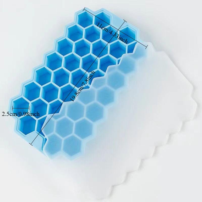 

Многоразовая силиконовая форма для льда без BPA со съемными крышками, 148 ячеек, лоток для кубиков льда, креативная сотовая форма для льда для домашнего использования