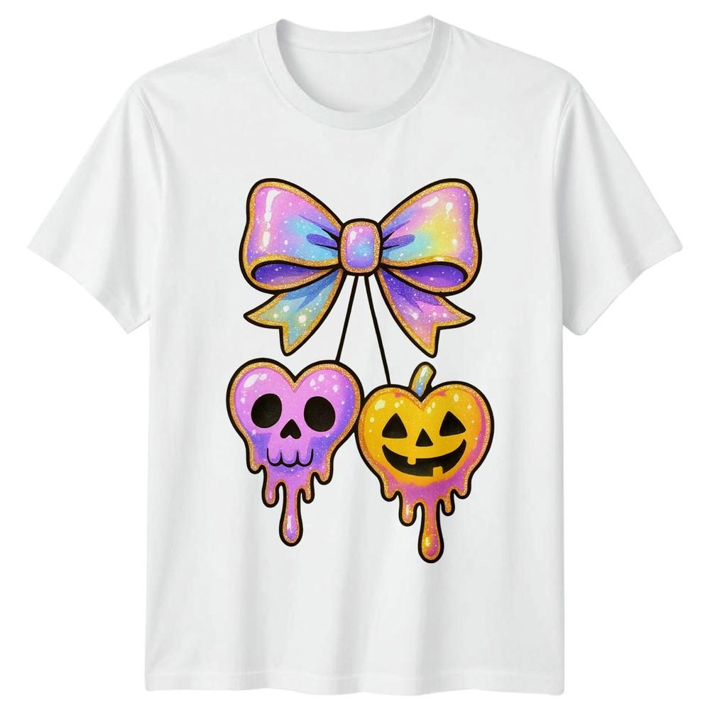 Halloween Coquette Pumpkin Cherry Unisexs TShirt Halloween Gift For Her S