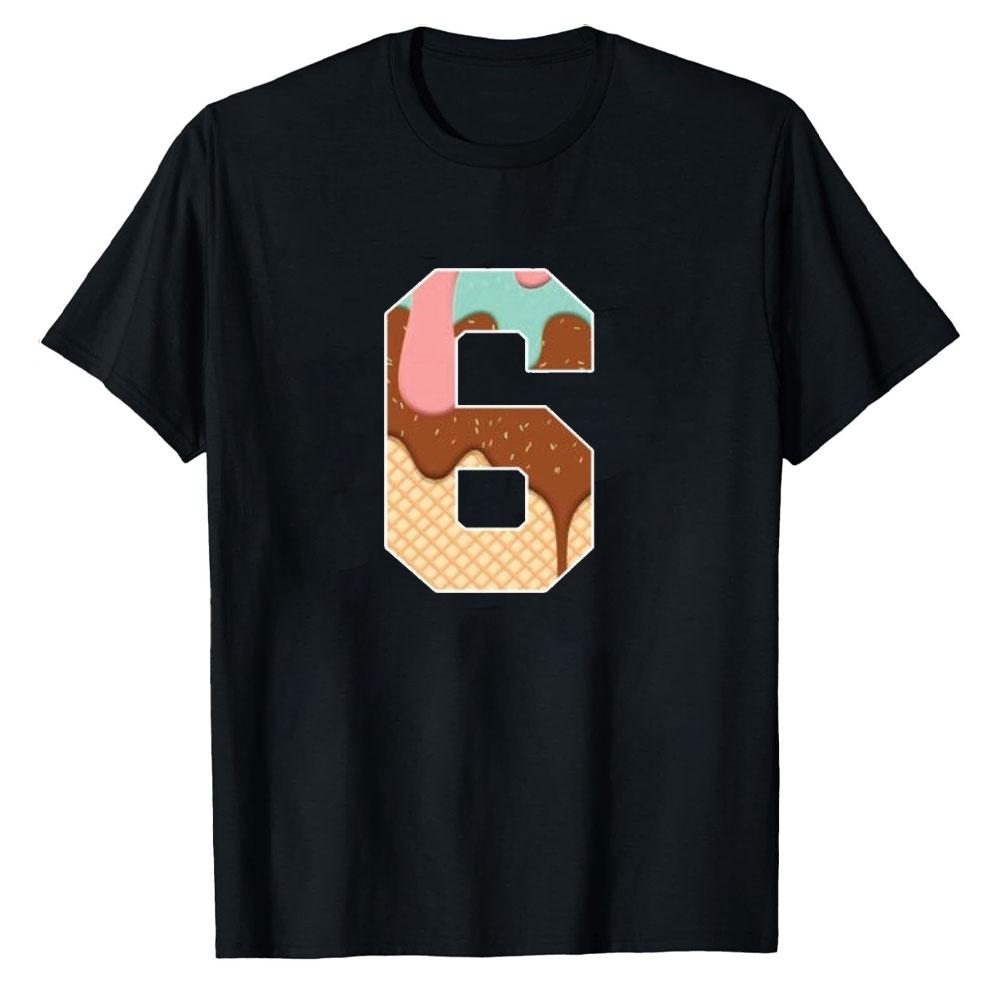 6 7 Футболки с мороженым Парные футболки с мороженым Вирусная фраза Смешной номер 67 Футболка-мем Совпадающие хлопковые футболки Шесть Семь Трендовые футболки S