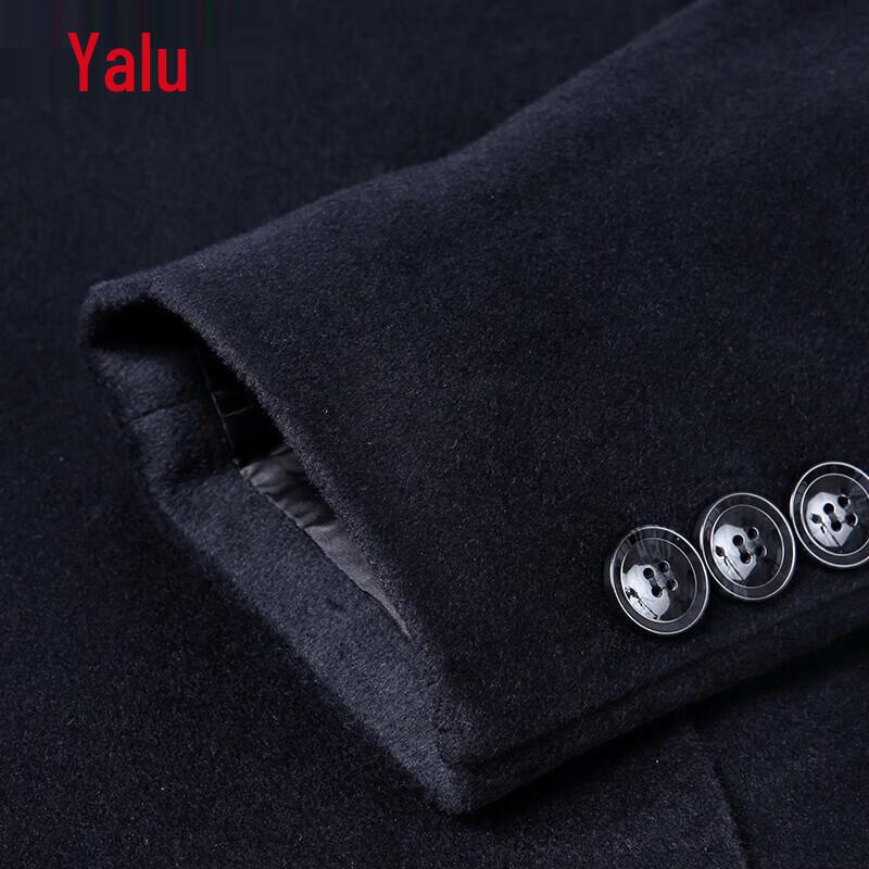 Yalu Men's Mid-Length Wool Blend Coat