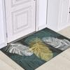 Simple Light Color Flower and Leaf Print Soft Carpet Bedroom Living Room Area Rug Door Mat Gift Home Room Decor