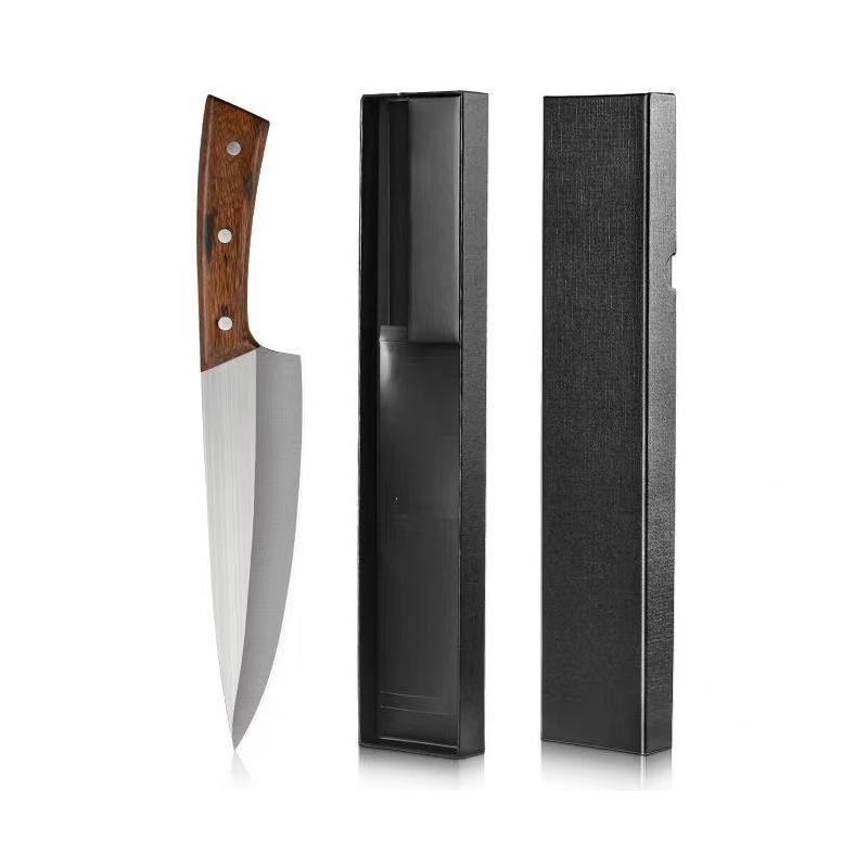 Kitchen Knives Cleaver Chef Slicing Meat Fish Fruit Cutter Sushi Solid Wood Butcher Stainless Steel Utility Knife