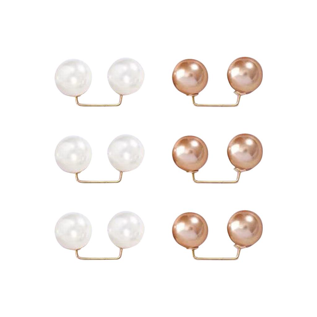 Waist Pins For Pants Shrink Waist Circumferences Safety Pins Pearl Brooch Pins For Clothes Neck Button Scarf Clip