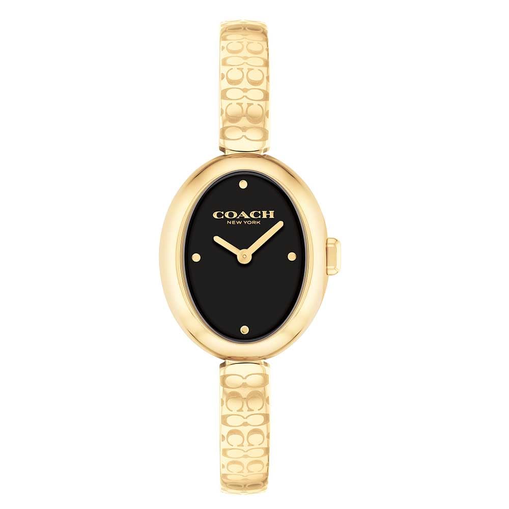 Watch SAMMY Black Dial Stainless Steel Bracelet 14504521 [Coach][Authorized Import] Women s золотой