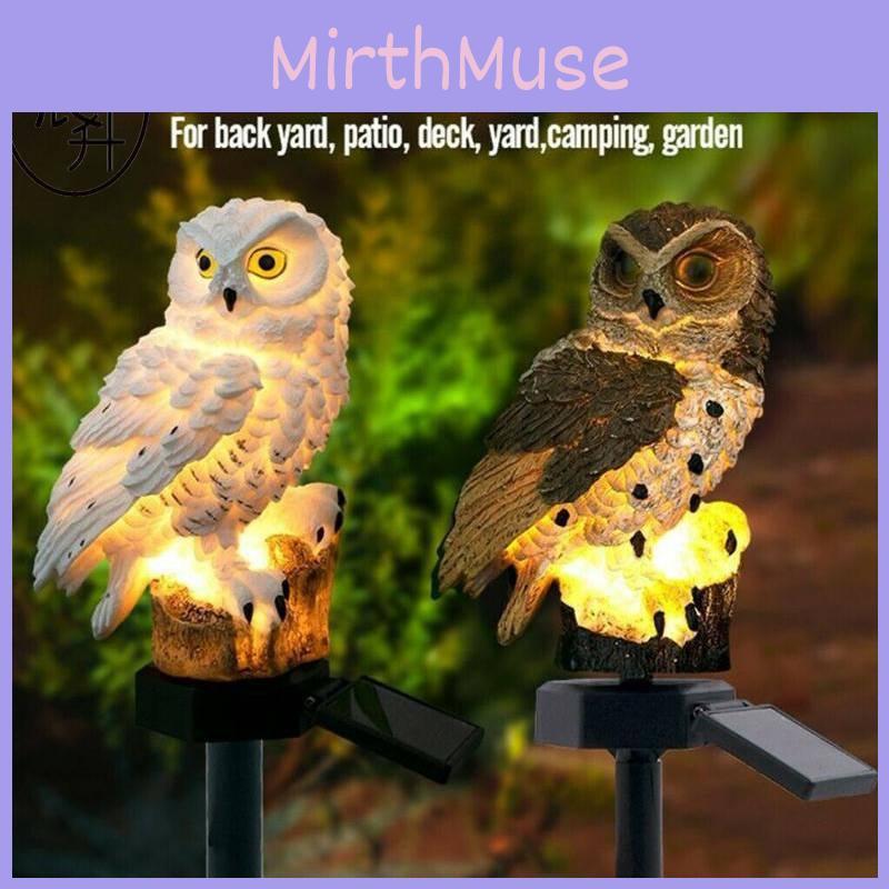 Solar Resin Owl Light With Motion Sensor For Garden And Pathway Illumination