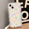 Colorful Small Flowers for iPhone17promax Mobile Phone Case Apple 16 Large Hole 14/13 New 15 Airbag