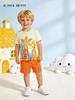 AostaBetty Jungen Europäischer Stil Baumwollstrick T-Shirt & Shorts Sportbekleidungsset