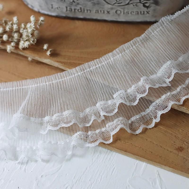 Handmade Lace Trim: Mesh for Baby Clothes, Curtains, Skirts, Pleated Decorative Fabric
