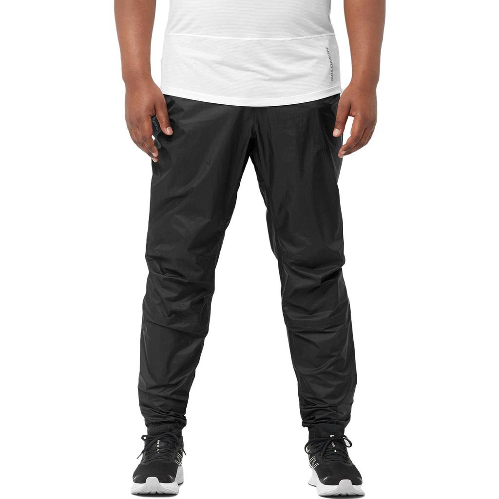 SALOMON Bonatti Waterproof Letter Print Elastic Fit Cuffed Casual Pants Unisex Bottoms Black LC2059300