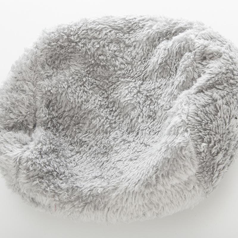 Femei Toamnă Iarnă Plus Lână Îngroșată Beretă caldă Jacquard Dungi Tricotat Pălărie