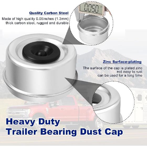 4Pack 2.72'' Trailer Hub Cap Trailer Wheel Bearing Dust -2.72 inch/69.1 mm