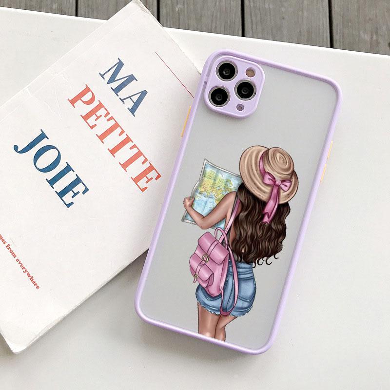 Read Book And Coffee Girl Phone Case Cute Cover for Iphone 7 8 14 Plus SE2 15 13 14 12 11 Pro Max Mini X XS XR Shockproof Cover