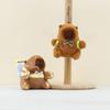 Plush Capybara Cartoon Toy Animal Pattern Bee Hanging Doll Decorations Keychain