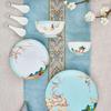 JINGREPUBLIC Fu Lu He Xi 27-Piece Bone China Dinnerware Set