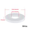 1~20pcs Outer Diameter:2~488mm Thickness: 1~3mm White Silicone Gasket Circular Flat Washer Flange Sealing O-ring/Solid Gasket