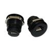 Threaded RJ12 6P6C Two Female Port Telephone Sockets M24 Nut Mount for Office Networking Cabinet Installation