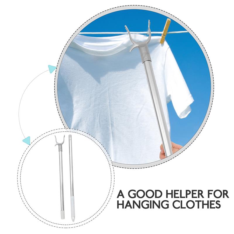Clothes Rail Closet Pole Telescopic Reach Stick Curtain Net Spring MultiPurpose Loaded Extendable Tension Clothes Pole Home Tool